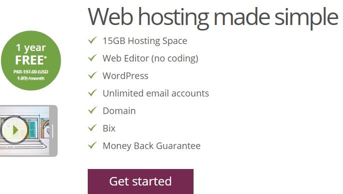 Web Hosting For 1 Year