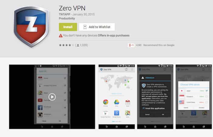 download zero vpn