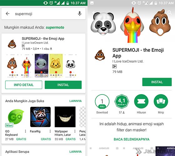 download and install supermoji