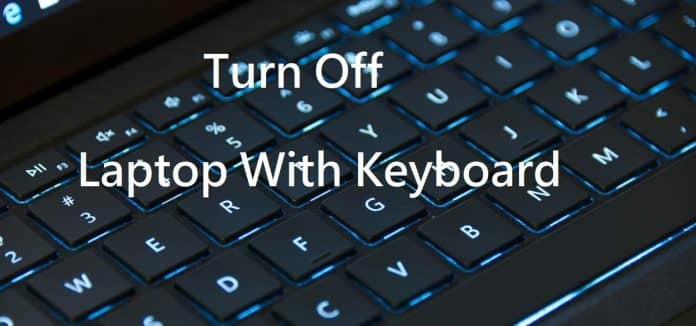 how to turn off dell laptop without screen