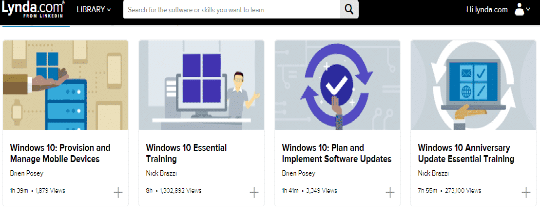 lynda courses for free