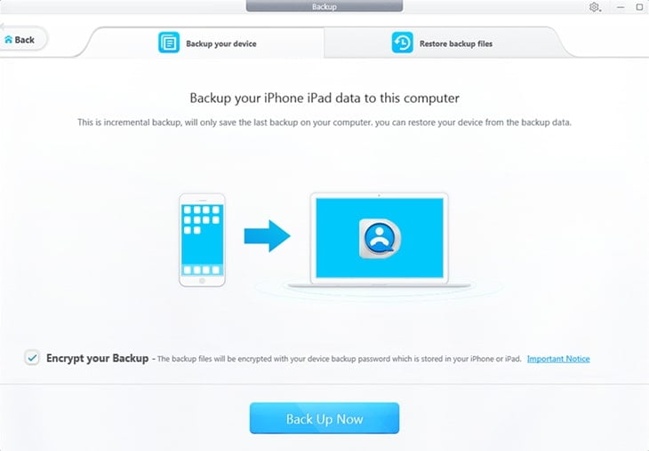 DearMob iPhone Manager backup