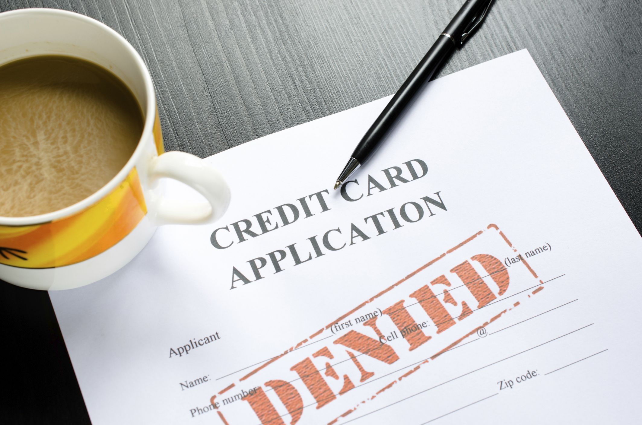 Denied application based on your credit