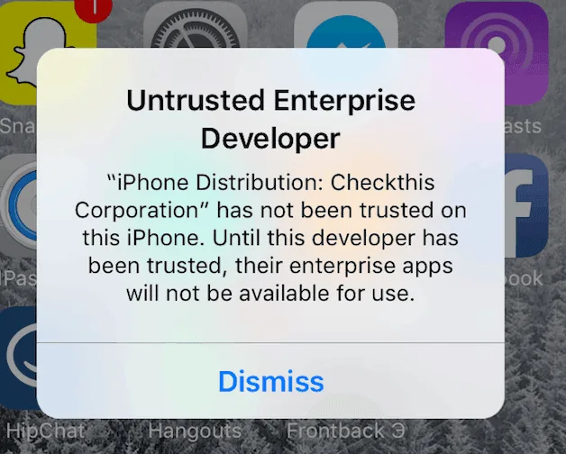 Untrusted Enterprise Developer.