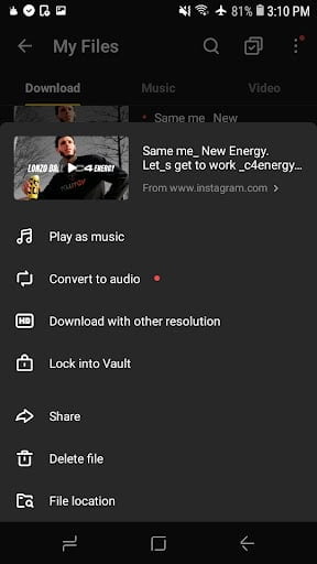 Download Instagram Video With Snaptube