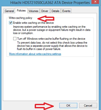 Configure Write Caching