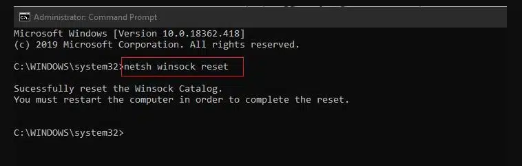 Resetting the Network Adapter