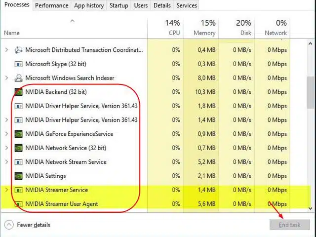 Stop And Relaunch All Nvidia Geforce Experience Tasks