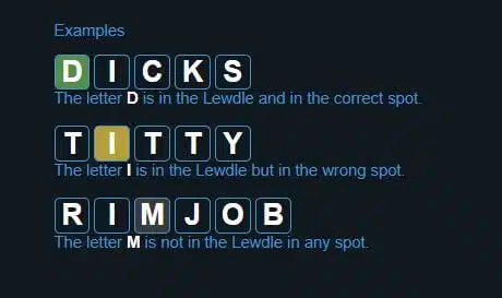 Today's Lewdle Answer