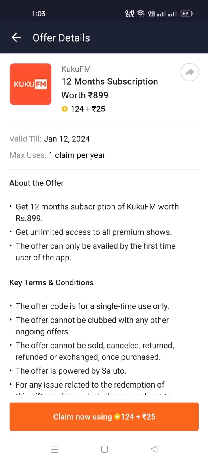 kuku FM flipkart supercoin offer