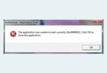 Error Unable to Start Correctly 0xc0000005