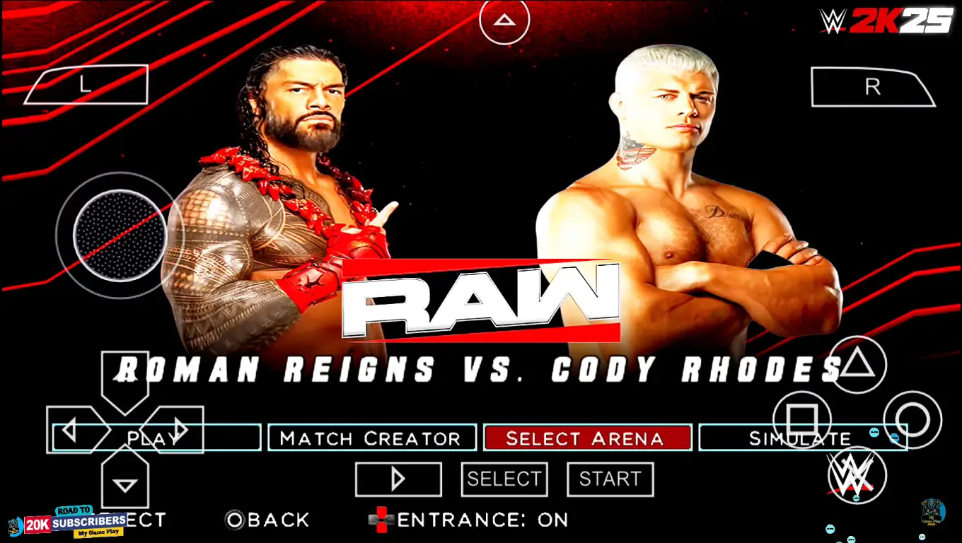 WWE 2K25 PPSSPP game play 1